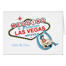 Las Vegas Western Style Wedding Card