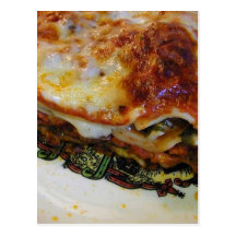 Lasagna Food Post Cards