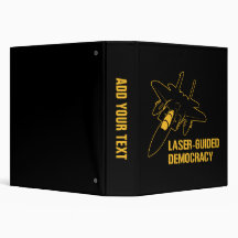 Laser-Guided Democracy / Peace through Firepower 3 Ring Binders