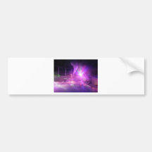 Laser purple blue foam bumper stickers
