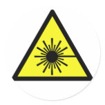 Laser_Radiation Round Sticker