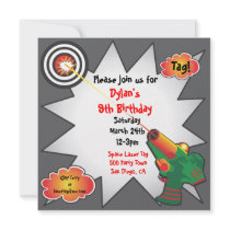 Laser Tag Birthday Party Invitation