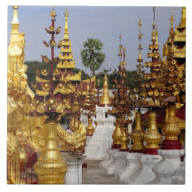 L'Asie, Myanmar (Birmanie), Bagan (païen). Le Shwe Carreau En Céramique