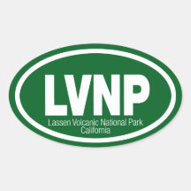 Lassen Volcanic National Park Oval Sticker