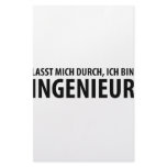 lasst mich durch ich bin ingenieur icon custom stationery