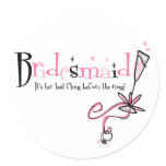 Last Fling Bridesmaid stickers