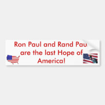 Last Hope of America! Ron and Rand Paul Bumper Sticker