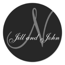 Last Name Initial "N" plus First Names Sticker