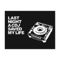 Last Night A CDJ Saved My Life Postcard
