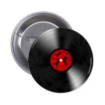 Last Night The DJ Saved My Life Vinyl Record Black Button