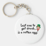 Last One Drunk Is A Rotten Egg Keychain