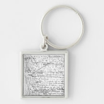 Last page of 'A la Recherche du Temps Perdu' Keychains