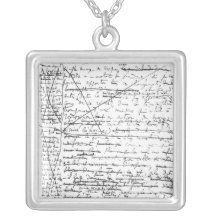 Last page of 'A la Recherche du Temps Perdu' Necklace