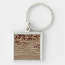 Last page of The Art of Fugue, 1740s Key Chain