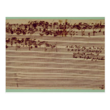 Last page of The Art of Fugue, 1740s Post Cards
