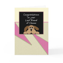 Last Round of Chemo Congratulations Card-Dog