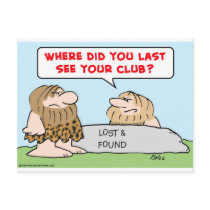 last see club cavemen lost found post cards