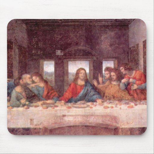 Last Supper by Leonardo da Vinci, Renaissance Art Mouse Pad
