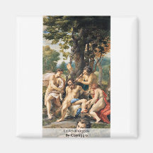 Lasterallergorie By Correggio Refrigerator Magnets