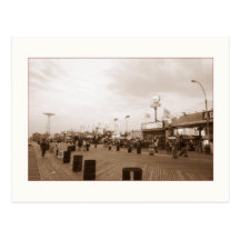 Late Afternoon Boardwalk (Coney Is., NY) postcard