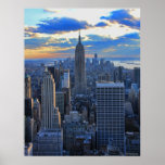 Late afternoon NYC Skyline as sunset approaches Posters