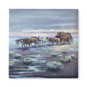 LATE AFTERNOON STAGECOACH by SHARON SHARPE magnets