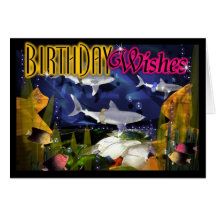 Late Birthday wishes delivered by sharks Card