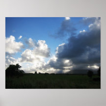 Late Evening Clouds- Kauai, HI Poster