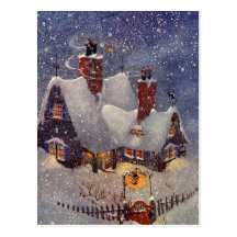 L'atelier de Père Noël au Pôle Nord, réveillon de  Carte Postale