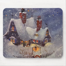 L'atelier de Père Noël au Pôle Nord, réveillon de  Tapis De Souris