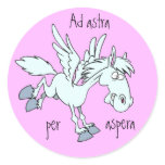 Latin: Ad astra per aspera stickers
