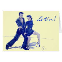 Latin Ballroom Dancing Card