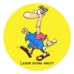 Latin: Labour omnia vincit! stickers