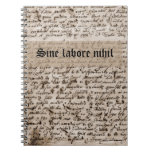 Latin sayings Sine labore nihil notebook notebooks