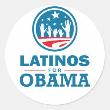 Latinos for Obama Round Sticker