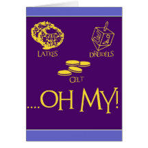 Latkes and Dreidels and Gelt Card