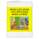 latkes potato pancake joke greeting card