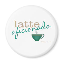 Latte Aficionado Refrigerator Magnet