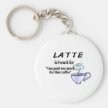 Latte Is French For... Key Chains