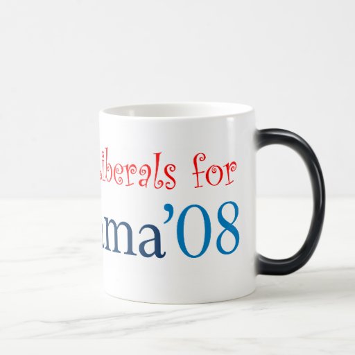 Latte Liberals for Obama Morphing Mug