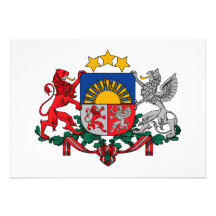 Latvia Coat of Arms Invite