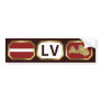 Latvia Flag Map Code Bumper Sticker