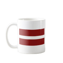 Latvia Flag ~ Map Mug