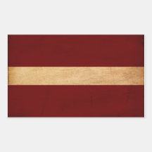 Latvia Flag Rectangle Stickers
