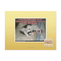Laugh and the world laughs with you postcard