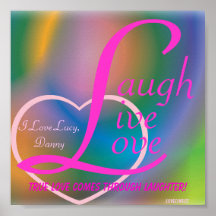 Laugh Live Love Poster-Customize