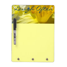 Laugh Often dry erase boards Yellow Daffodils