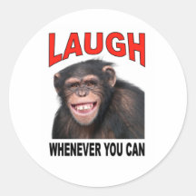 laugh round stickers
