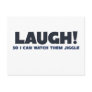 laugh so your boobs will jiggle postcards