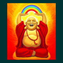 Laughing Buddha Spiritual Art Poster posters